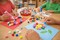 Mini Craft Pom Poms 1/2" Assorted Colors – 100 Pack for Kids Art, School Projects & DIY Crafts